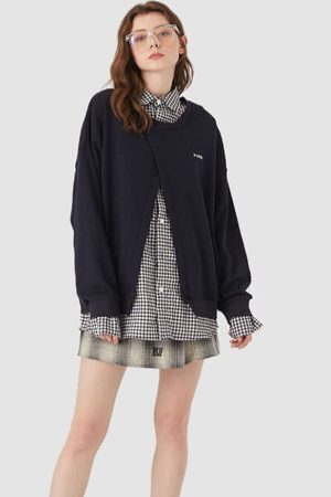 Style Core Aesthetics, New Style Trends Faux Layered Checkered Collared Sweatshirt