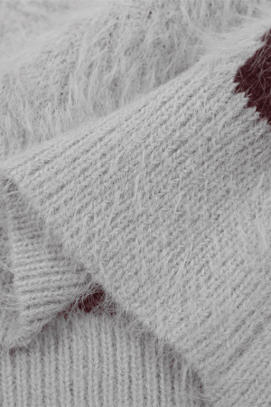 Style Core Aesthetics, New Style Trends Faux Mink Fuzzy Colorblock Sweater