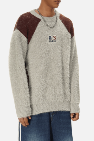 Style Core Aesthetics, New Style Trends Faux Mink Fuzzy Colorblock Sweater