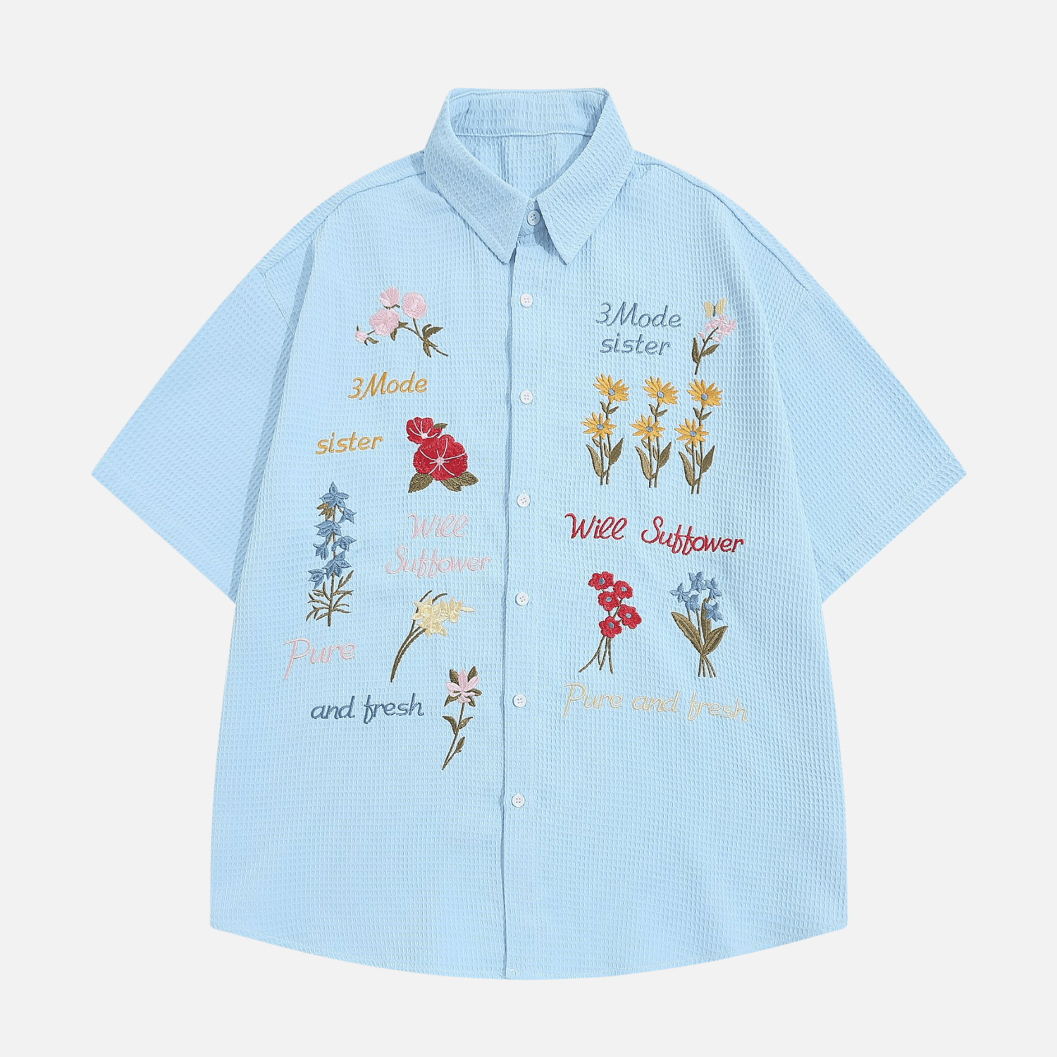 Style Core Aesthetics, New Style Trends Floral Embroidered Summer Shirt