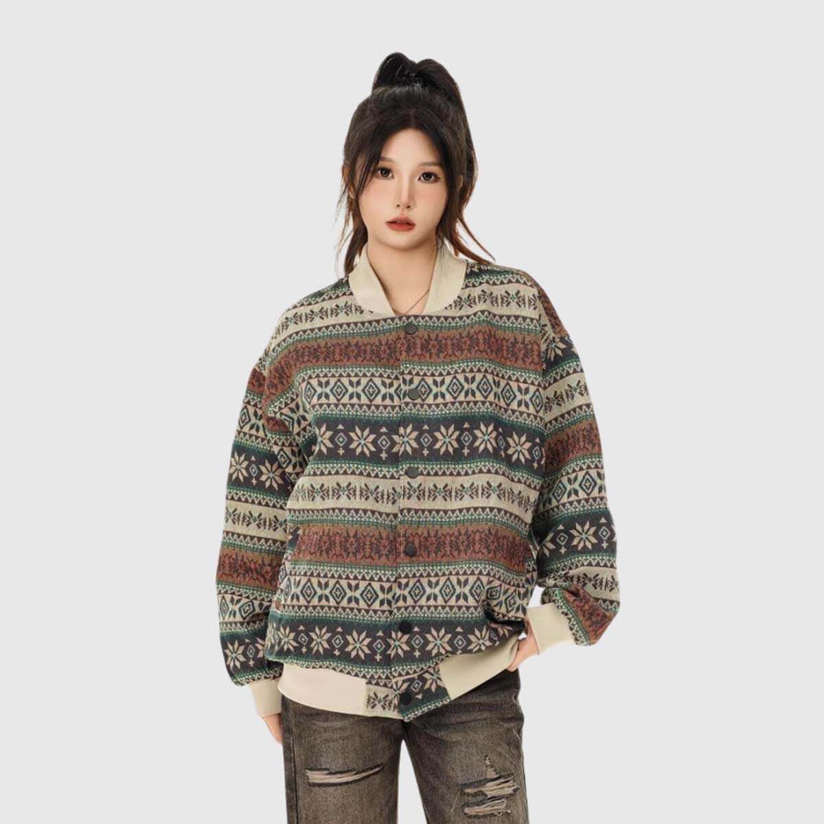 Style Core Aesthetics, New Style Trends Floral Embroidered Sweater Style Core Aesthetics, New Style Trends Floral Embroidered Sweater