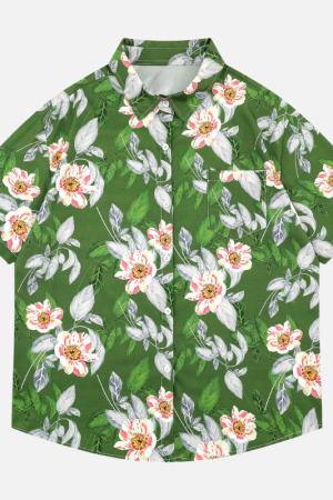Style Core Aesthetics, New Style Trends Floral Print Hawaiian Shirt
