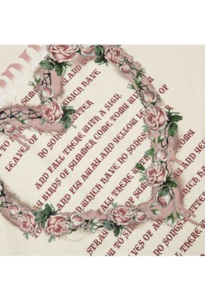 Style Core Aesthetics, New Style Trends Flower Heart Pattern Printed Tee