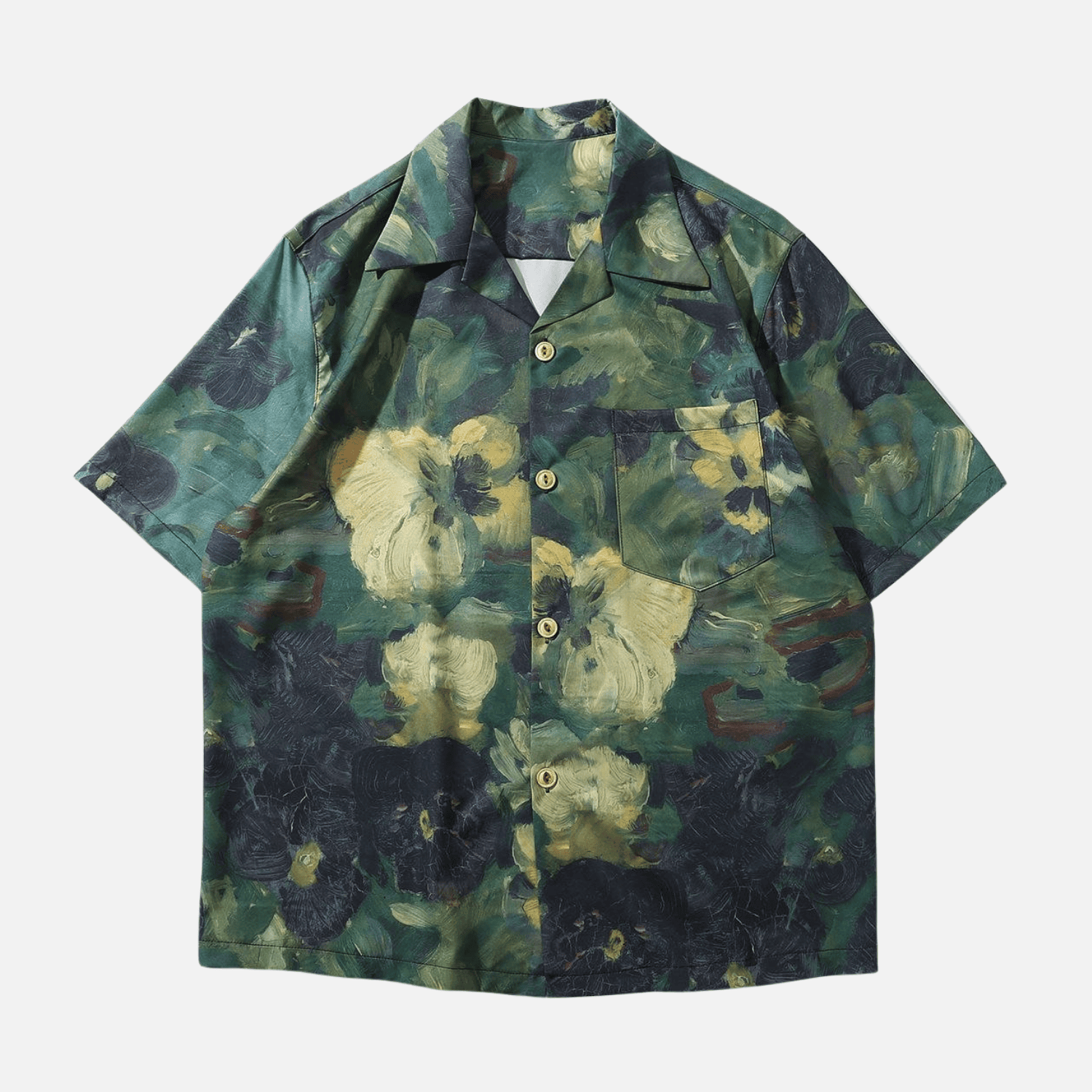 Style Core Aesthetics, New Style Trends Flower oil painting shirt