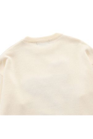 Style Core Aesthetics, New Style Trends Flower Pattern Embroidered Pullover