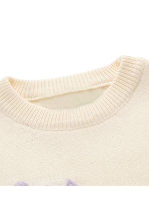Style Core Aesthetics, New Style Trends Flower Pattern Embroidered Pullover