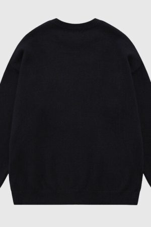 Style Core Aesthetics, New Style Trends Flower Pattern Embroidered Pullover