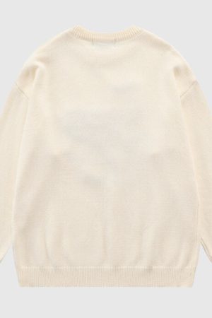 Style Core Aesthetics, New Style Trends Flower Pattern Embroidered Pullover