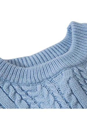 Style Core Aesthetics, New Style Trends Flower Pattern Stitching Knit Pullover