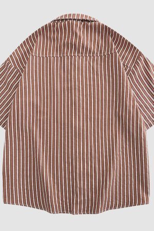 Style Core Aesthetics, New Style Trends Flower Stripe Shirt