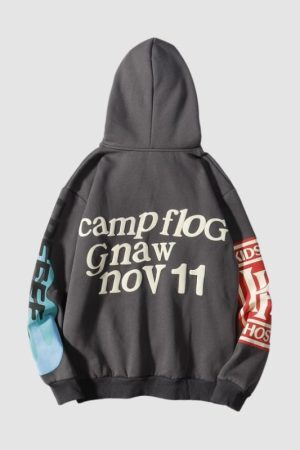 Style Core Aesthetics, New Style Trends Foamy Love Letter Graffiti Hoodie