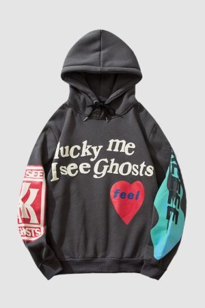 Style Core Aesthetics, New Style Trends Foamy Love Letter Graffiti Hoodie