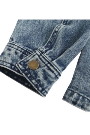 Style Core Aesthetics, New Style Trends Foliage Embroidered Multi-Pocket Denim Jacket