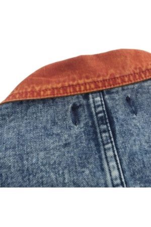 Style Core Aesthetics, New Style Trends Foliage Embroidered Multi-Pocket Denim Jacket