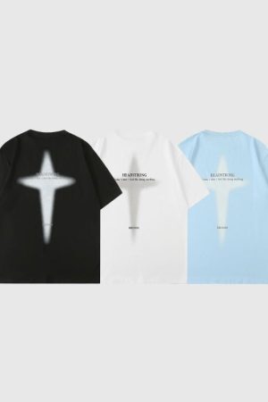 Style Core Aesthetics, New Style Trends Four-pointed Star Cotton Tee