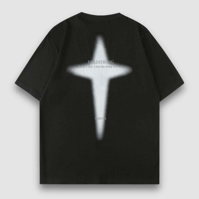 Style Core Aesthetics, New Style Trends Four-pointed Star Cotton Tee