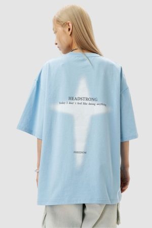 Style Core Aesthetics, New Style Trends Four-pointed Star Cotton Tee