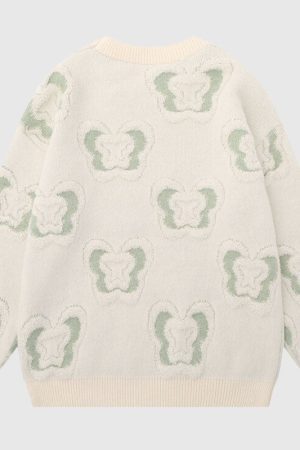Style Core Aesthetics, New Style Trends Full Butterfly Embroidered Pullover