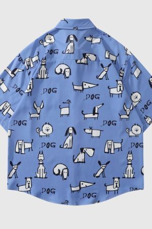 Style Core Aesthetics, New Style Trends Fun Cartoon Print Shirt