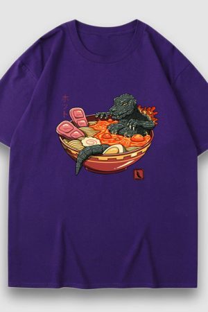 Style Core Aesthetics, New Style Trends Funny Bathing Cartoon Print Tee