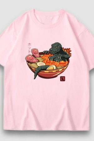 Style Core Aesthetics, New Style Trends Funny Bathing Cartoon Print Tee