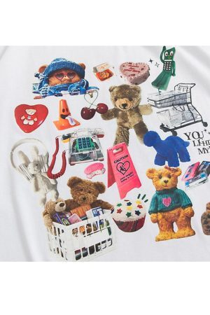 Style Core Aesthetics, New Style Trends Funny Bear Print Tee