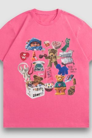 Style Core Aesthetics, New Style Trends Funny Bear Print Tee
