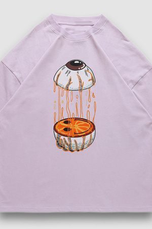 Style Core Aesthetics, New Style Trends Funny Eyes Print Tee