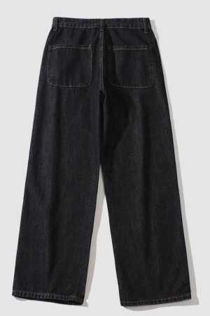 Style Core Aesthetics, New Style Trends Funny Graffiti Straight-Leg Jeans