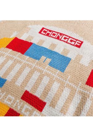 Style Core Aesthetics, New Style Trends Funny Graphic Pattern Vest Sweater