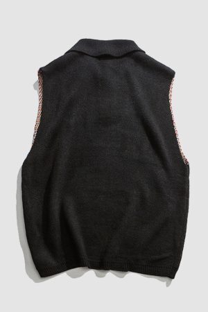 Style Core Aesthetics, New Style Trends Funny Graphic Pattern Vest Sweater