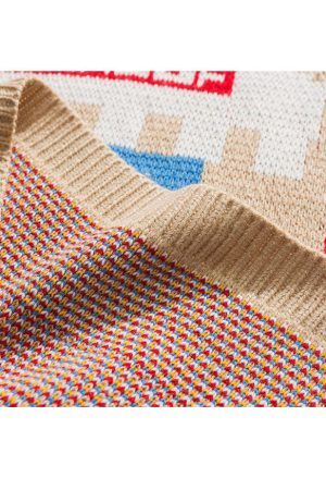 Style Core Aesthetics, New Style Trends Funny Graphic Pattern Vest Sweater