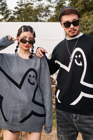 Style Core Aesthetics, New Style Trends Funny Line Pattern Design Pullover