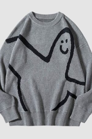 Style Core Aesthetics, New Style Trends Funny Line Pattern Design Pullover