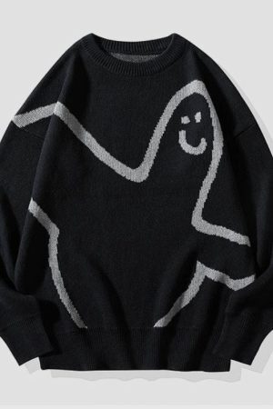 Style Core Aesthetics, New Style Trends Funny Line Pattern Design Pullover