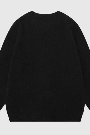 Style Core Aesthetics, New Style Trends Funny Star Pattern Embroidered Pullover