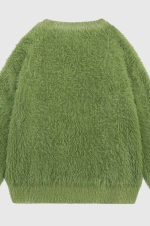 Style Core Aesthetics, New Style Trends Fuzzy Cat Design Sweater