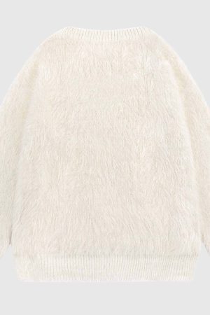 Style Core Aesthetics, New Style Trends Fuzzy Cat Design Sweater