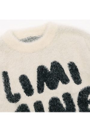 Style Core Aesthetics, New Style Trends Fuzzy Rabbit Pattern Sweater