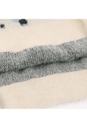 Style Core Aesthetics, New Style Trends Fuzzy Rabbit Pattern Sweater