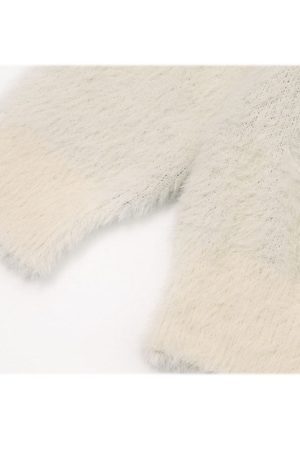 Style Core Aesthetics, New Style Trends Fuzzy Rabbit Pattern Sweater