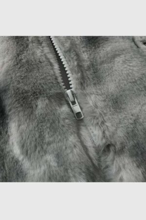 Style Core Aesthetics, New Style Trends Fuzzy Tie-Dye Sherpa Padded Jacket