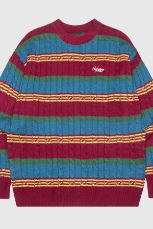 Style Core Aesthetics, New Style Trends Geometric Colorblock Sweater