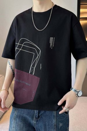 Style Core Aesthetics, New Style Trends Geometric Patchwork Tee