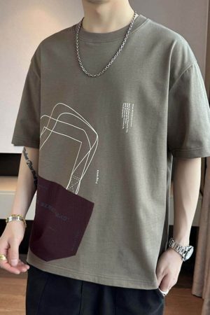 Style Core Aesthetics, New Style Trends Geometric Patchwork Tee