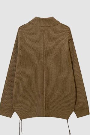 Style Core Aesthetics, New Style Trends Geometry Label Turtleneck Sweater