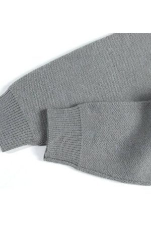 Style Core Aesthetics, New Style Trends Gesture Print Knitted Sweater