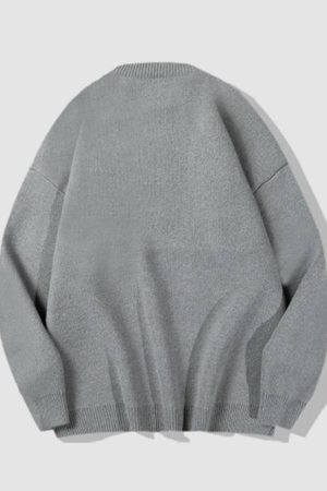 Style Core Aesthetics, New Style Trends Gesture Print Knitted Sweater