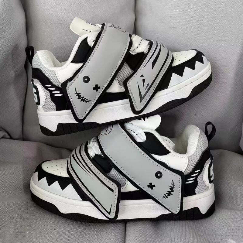 Style Core Aesthetics, New Style Trends Ghost Face Thick Sole Sneakers Style Core Aesthetics, New Style Trends Ghost Face Thick Sole Sneakers