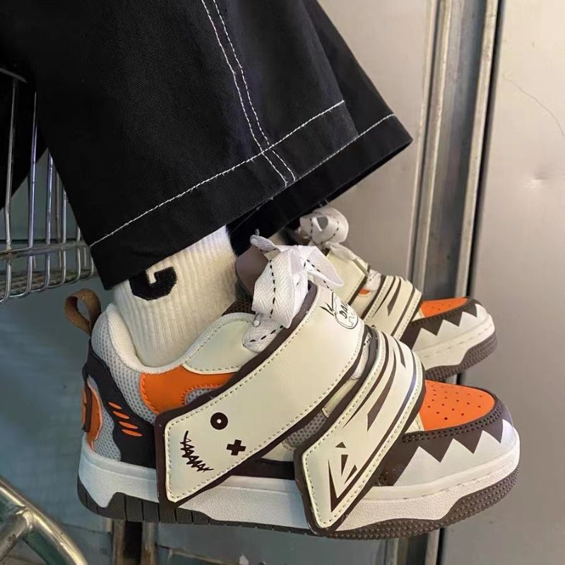 Style Core Aesthetics, New Style Trends Ghost Face Thick Sole Sneakers Style Core Aesthetics, New Style Trends Ghost Face Thick Sole Sneakers